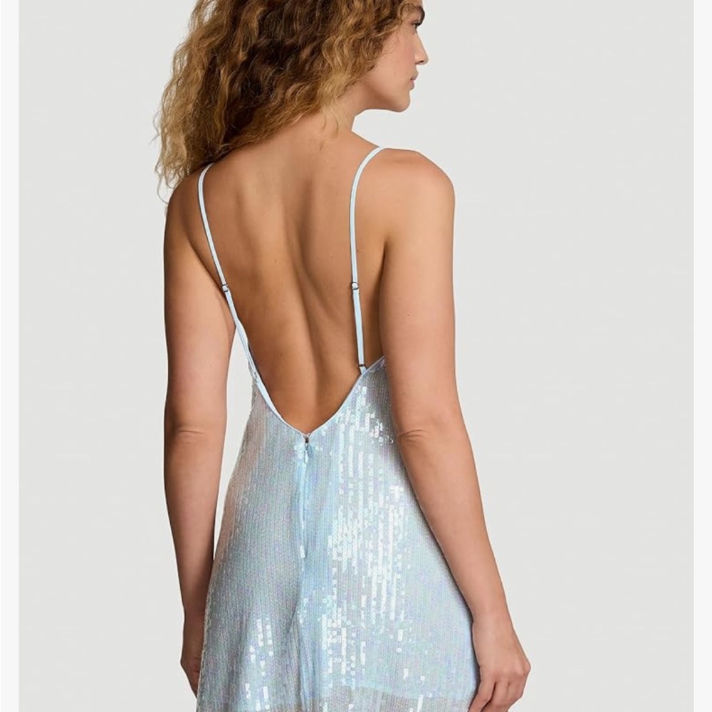Victoria's Secret Light Blue sequined slip dress - Picture 7 of 7